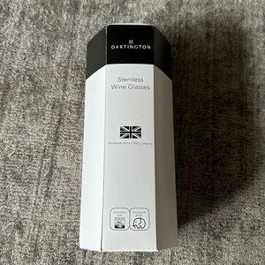 Set of 2 stemless wine glasses